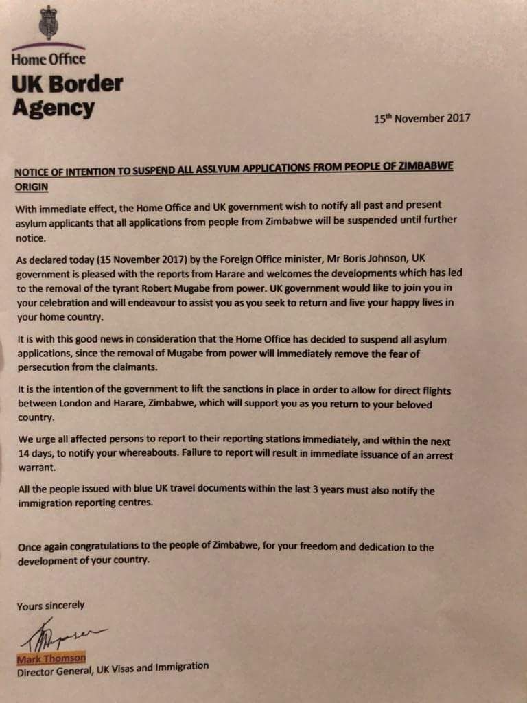 Fake UK Assylum Notice