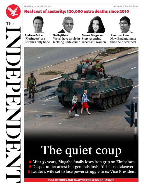 Zimbabwe Dominates International Newspaper Front Pages [See Screenshots