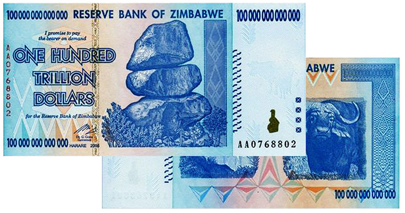 Zimbabwe Dollar, 100 Trillion