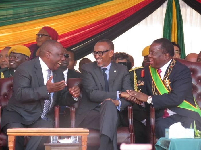 Paul Kagame Emmerson Mnangagwa Cyril Ramaphosa