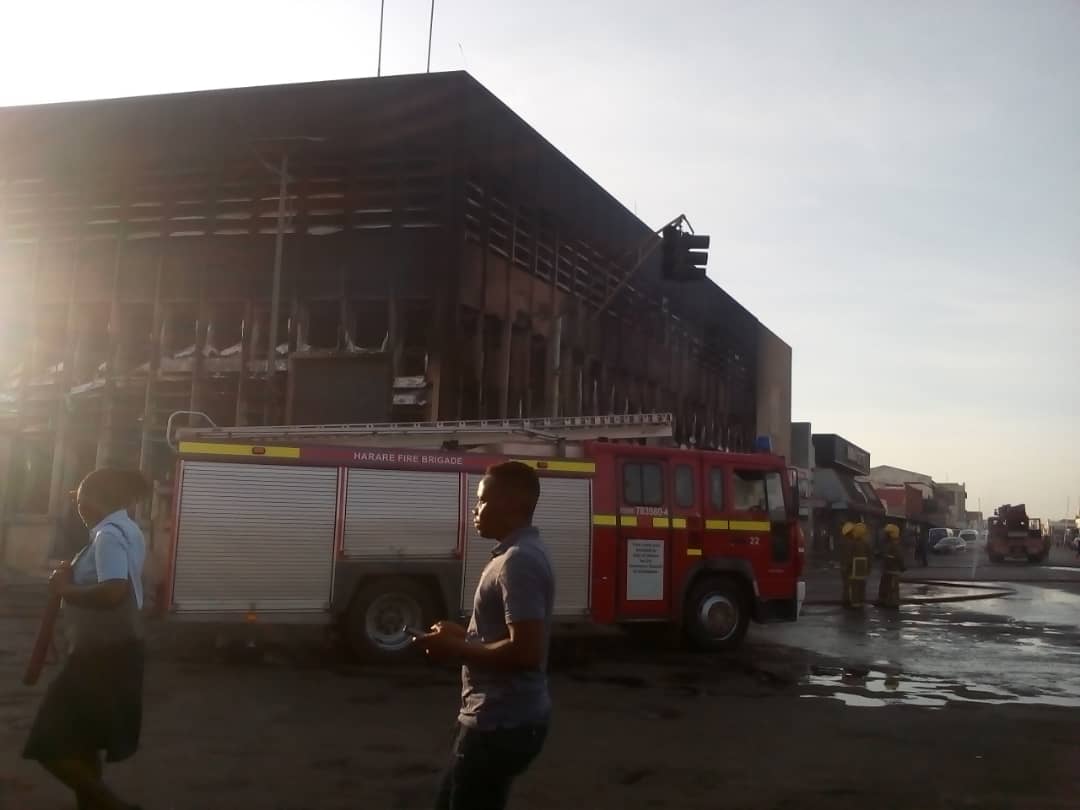 PICTURES Harare Building Destroyed By Fire