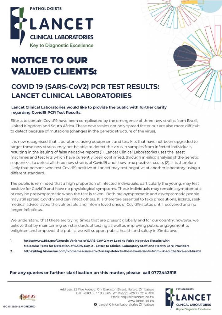 FULL TEXT Lancet Laboratories Warns Of 'Difficult To Detect' New COVID