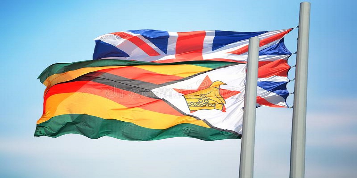 UK British Zimbabwe flags