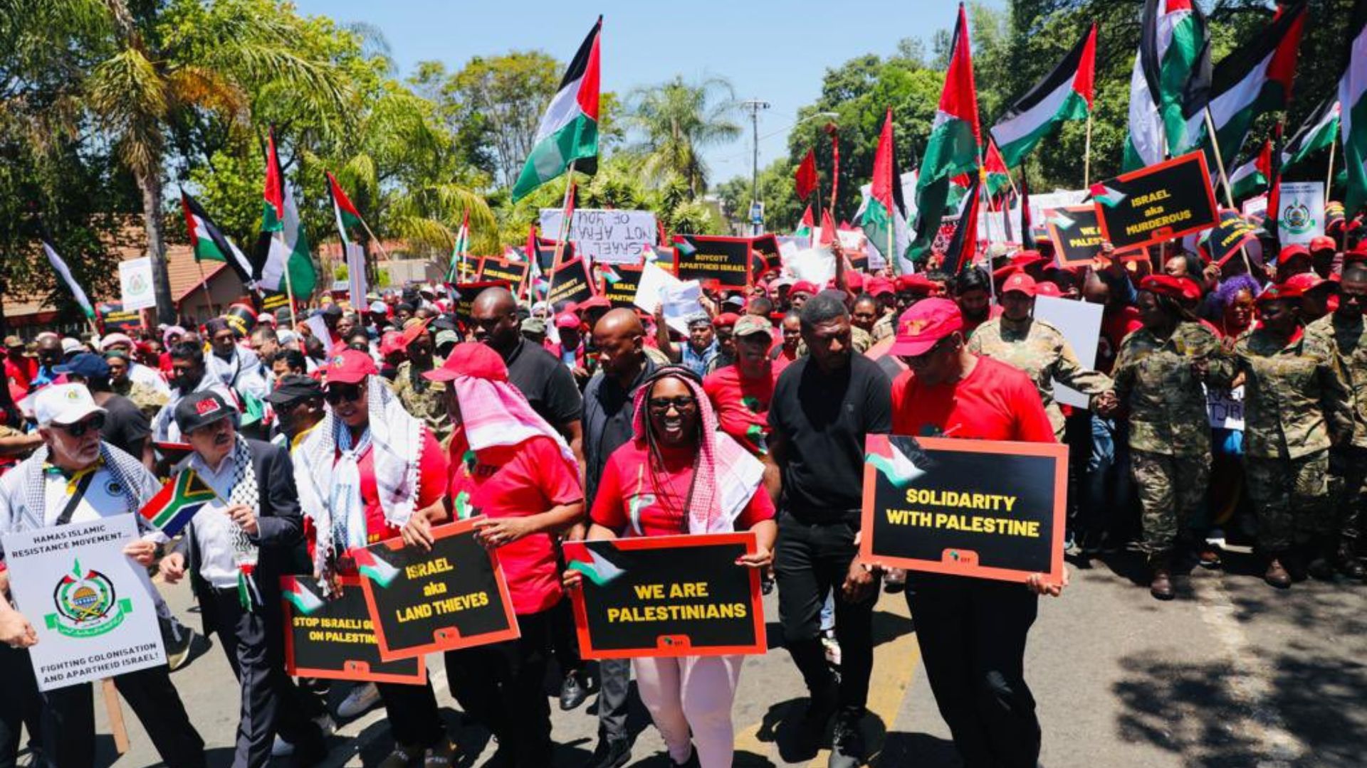 EFF Malema Israeli Embassy Palestinian Freedom