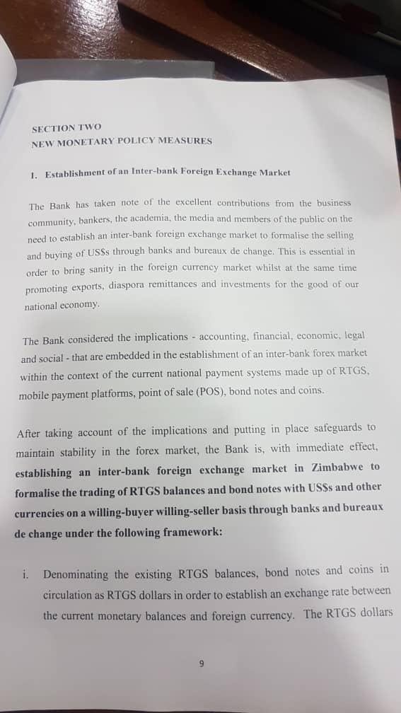 Forex policy of zimbabwe